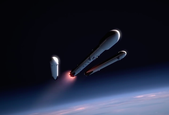3d animation of the rocket first stage separation